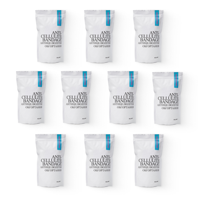 Комплекс антицелюлітних моделюючих обгортань з Ніацинамідом Niacinamide Cold Slim Hillary (10 уп.) Вінниця - фото 1
