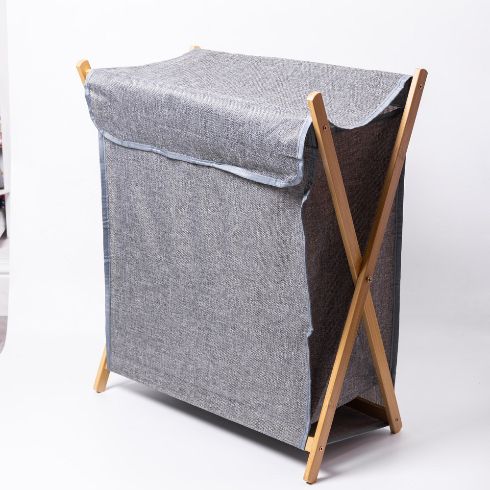 Yiwu Кошик для білизни на підставці 52×30×60 (см) м'який Сірий HP-41-17 Коломия - фото 1