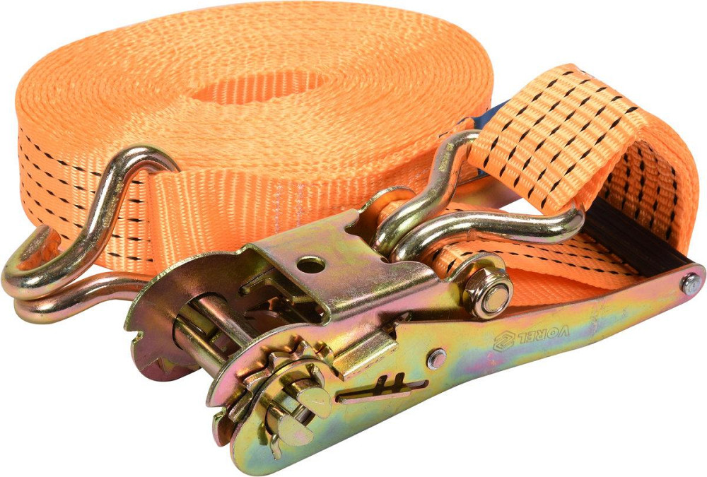 Пас для кріплення багажу з тріщаткою VOREL : сила натягу- 2500/5000 daN, 10 м х 50 мм [6] Одесса - изображение 1