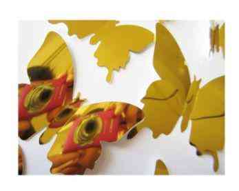 Золоті метелики дзеркальні для дому - 12шт. Київ