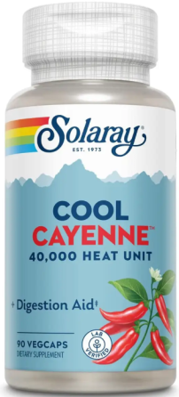 Кайенский перец Solaray Cool Cayenne Pepper 40,000 HU 600mg 90 вег капс Киев