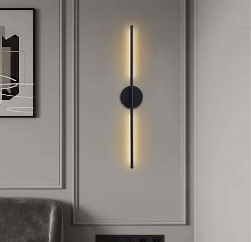Світлодіодне лінійне бра 60 см 12W LED — настінний світильник для спальні, коридору, сучасний LED світильник ч Київ - фото 3