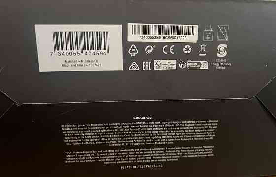 Marshall middleton 2 black original гарантия. Харьков