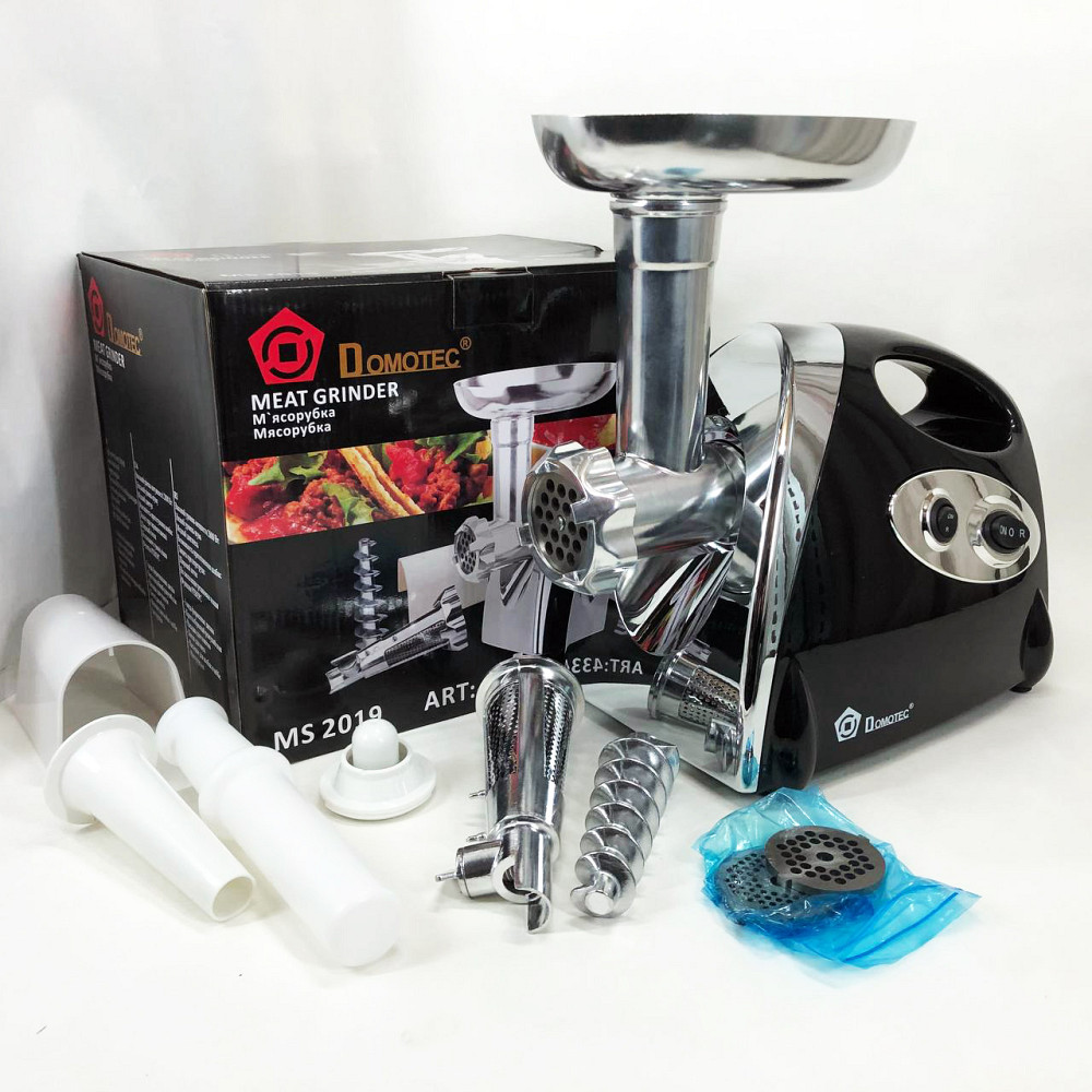 Електрична м'ясорубка з ковбасною насадкою Domotec, Кухонна м'ясорубка з реверсом VW-86 Львів - фото 13