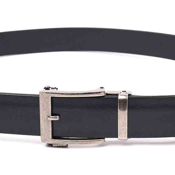 Мужской ремень с интересной автоматической пряжкой Черный (Vintage) Киев