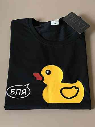 Женская\Мужская футболка 100% хлопок  с надписью  - БЛЯ Черновцы