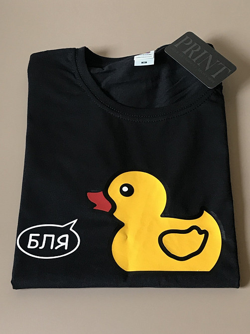 Женская\Мужская футболка 100% хлопок  с надписью  - БЛЯ Черновцы - изображение 4