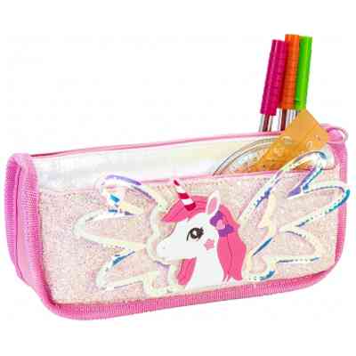 Пенал Cool For School з блискітками 2 відділення рожевий (CF87064) Вінниця