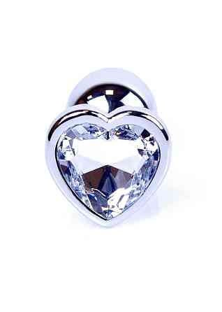 Анальна пробка - Jewellery Silver Heart Plug Clear Sex Aura Київ