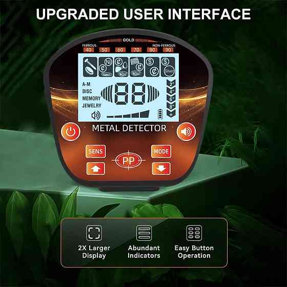 Металлоискатель водонепроницаемый GT 860 (с аккумуляторами) Черно-красный Винница