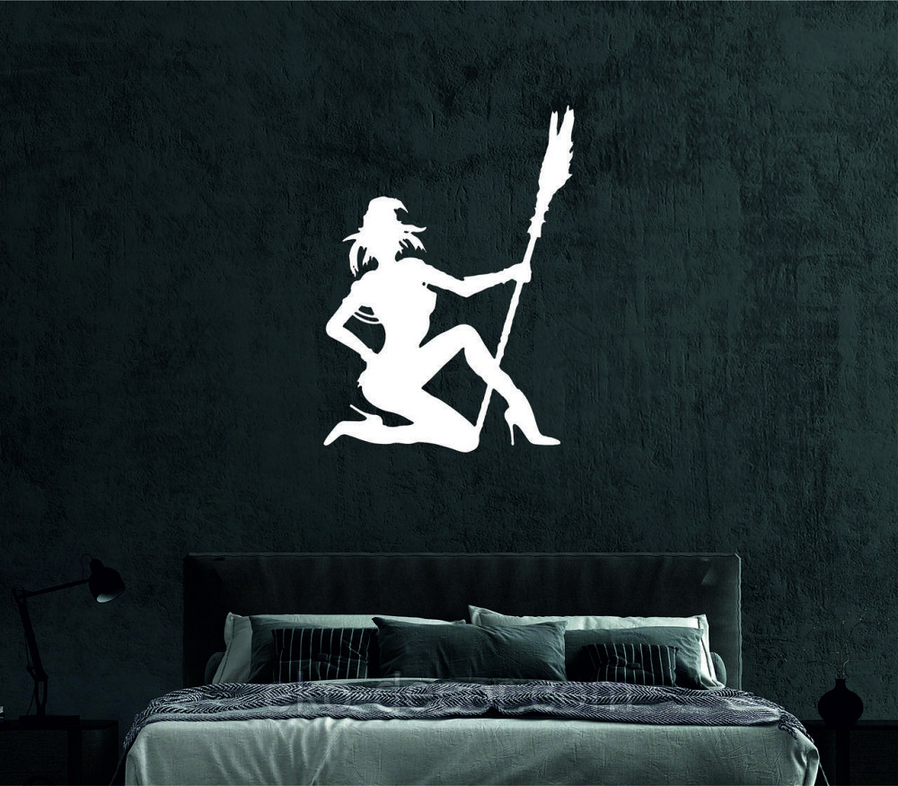 Декоративное настенное Панно «Девушка с метлой», Декор на стену 50*36 см, Белый Киев - изображение 4