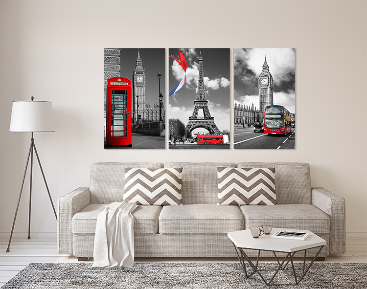 Модульная картина в гостиную / спальню  Велика Британія -Париж      ART-281_3A Киев - изображение 2