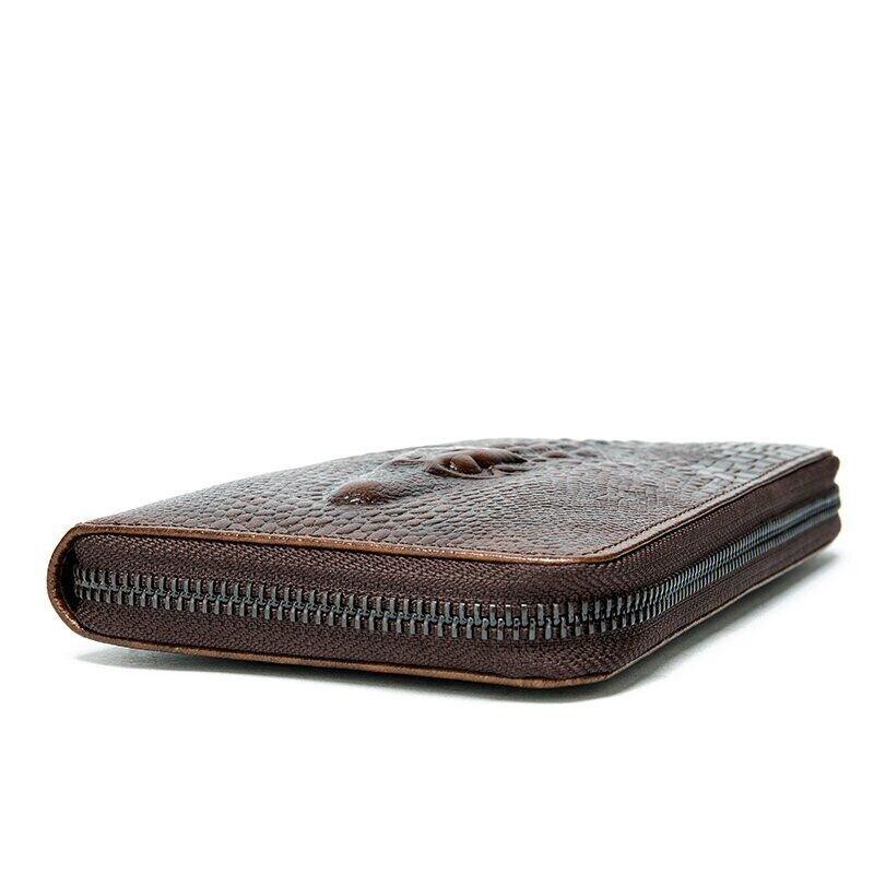 Мужской клатч с силуэтом каймана 20235 Vintage Коричневый Киев - изображение 4