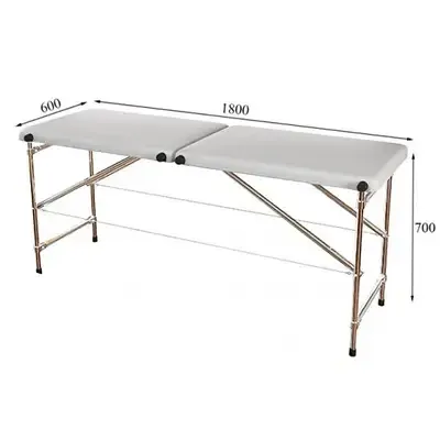 Масажний стіл-кушетка Стандарт Хром Чорна Київ