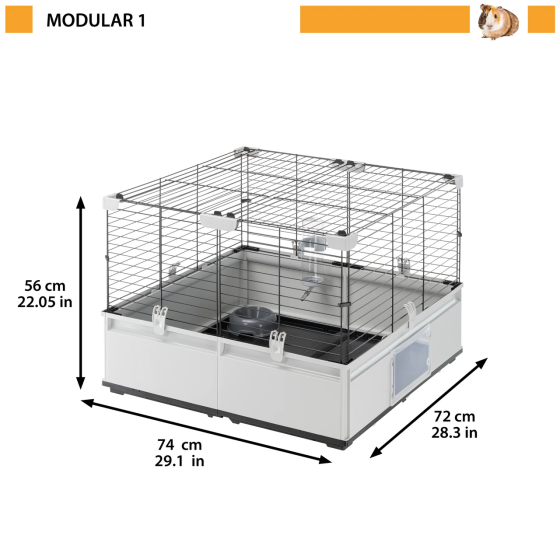 Модульна клітка для кроликів і морських свинок Ferplast Modular 1 (Ферпласт Модулар 1) Запоріжжя