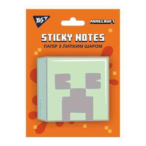 Папір з липким шаром "YES" 170322 фігурна "Minecraft", 40 аркушів, шт Київ