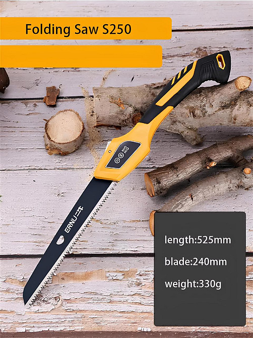 Складна пилка по дереву Folding Saw S250. Складна ножівка для дерева. Компактна пилка Київ - фото 3