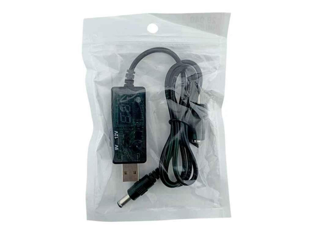 Кабель для роутера DC-USB з перемикачем 9/12V 5.5х2.1мм (від повербанку) в т.у. ТМ GERLAX Київ - фото 1