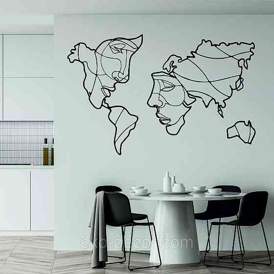 Декоративное настенное Панно «Карта», Декор на стену Киев