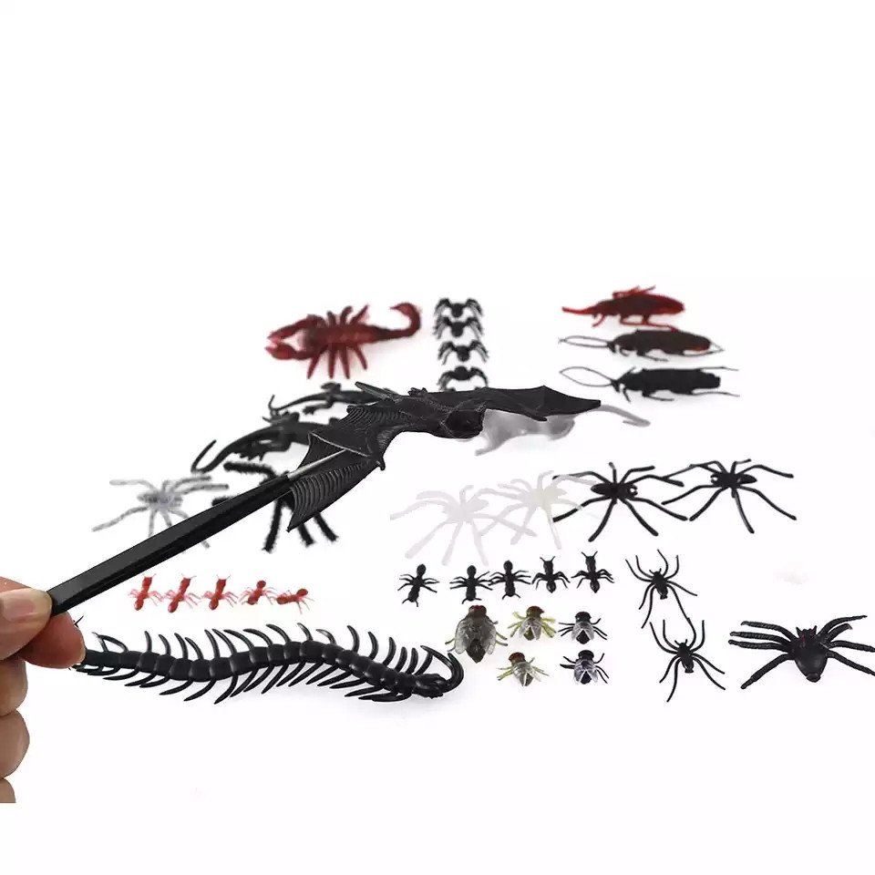 Декор на Хеллоуїн штучі комахи тварини 44 штуки різнокольоровий Київ - фото 4