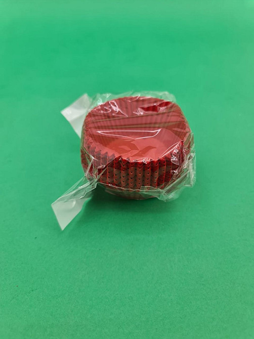 Тартолітка для кексів А7 "Кругла червона" D50 H30 (100 шт.) (1 уп.) Харків - фото 3