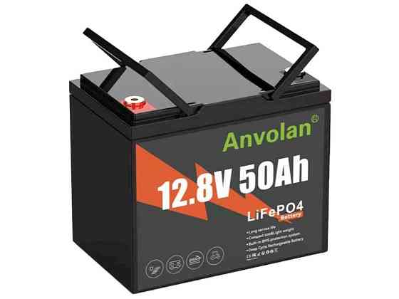 Акумуляторна батарея LiFePO4 12V 50Аh (640Вт) BMS, для ДБЖ ТМ ANVOLAN Solmir Solmir Solmir Київ