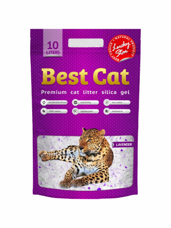 Силікагелевий наповнювач Бест Кет Best Cat Purple Lawender для котячого туалету, 10 л (5 кг) Вінниця