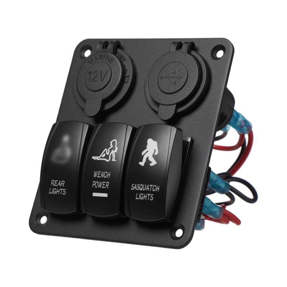 Блок переключателей HeadLight 3+2 синяя подсветка 12V Харьков - изображение 1