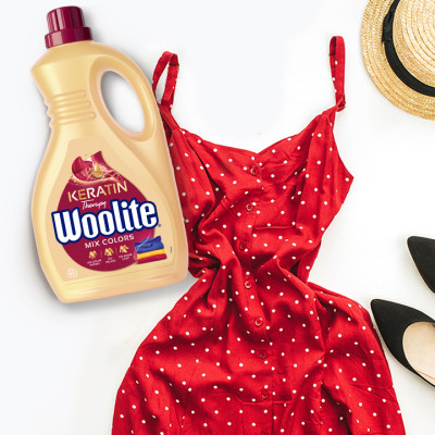 Гель для стирки Woolite Для цветных тканей С кератином 2.7 л (5900627090475) Винница - изображение 5