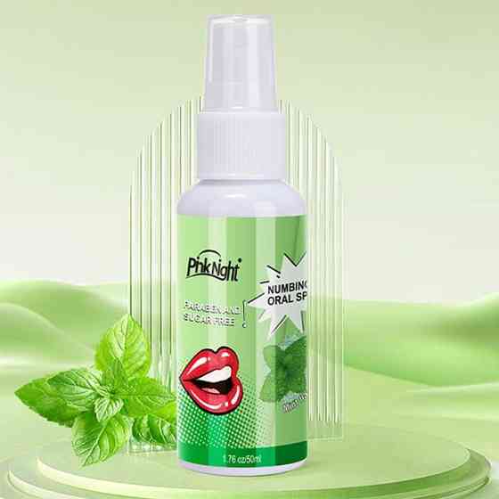 Спрей оральный PinkNight 50 мл для глубокого минета со вкусом мяты (реально работает) Винница