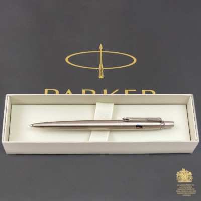 Ручка шариковая Parker JOTTER 17 UKRAINE SS CT BP Флаг желто-синий на колпочке (16132_T008c2) Винница - изображение 5