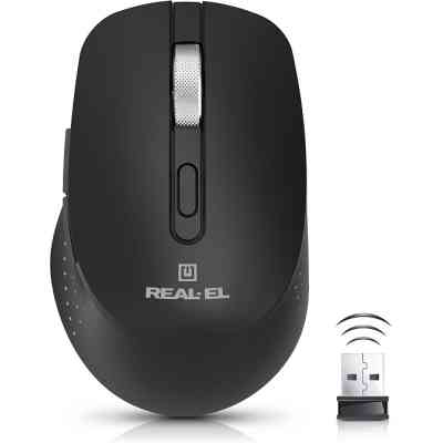 Мышка REAL-EL RM-380W Wireless Black (EL123200057) Винница