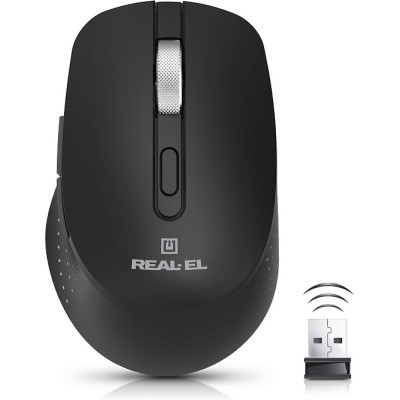 Мышка REAL-EL RM-380W Wireless Black (EL123200057) Винница - изображение 1