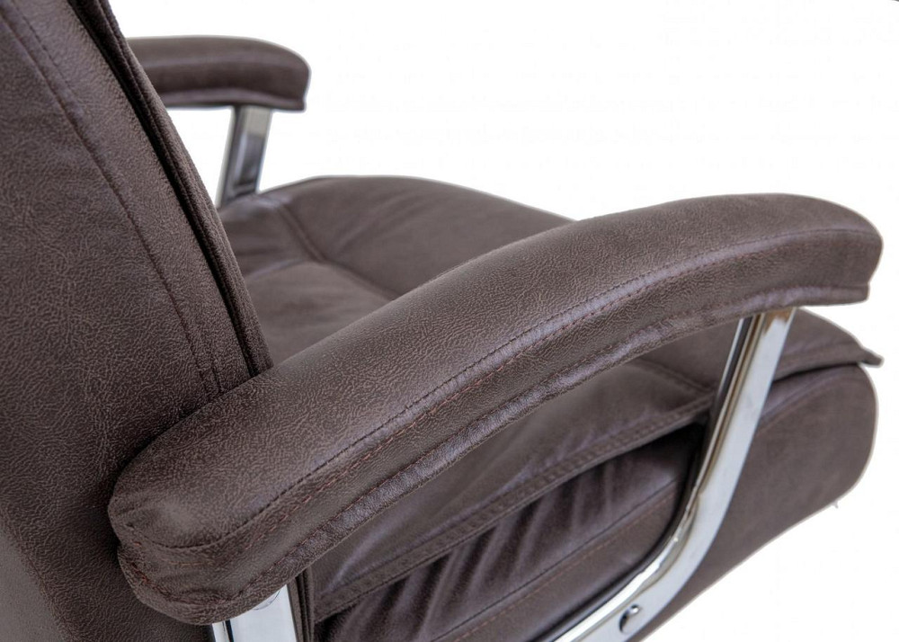 Офісне Крісло Керівника Richman Burgas Ameli Brown Хром М2 AnyFix Коричневий Київ - фото 4