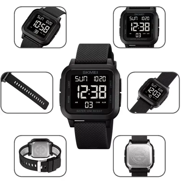 Чоловічий наручний годинник Skmei 1894 (Чорний з чорним циферблатом) Вінниця - фото 7