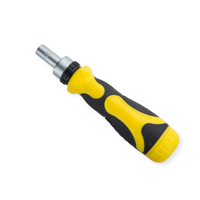 Викрутка з бітами та головками 1/4" 69 шт CrV тріскаточна, годинникові біти (футляр) Мукачево - фото 2