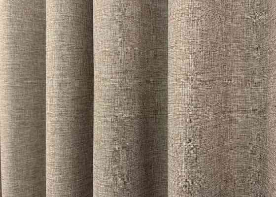 Шторна тканина льон фактурний легкий, колекція “ALORA-TON” колір капучино 1876ш Київ