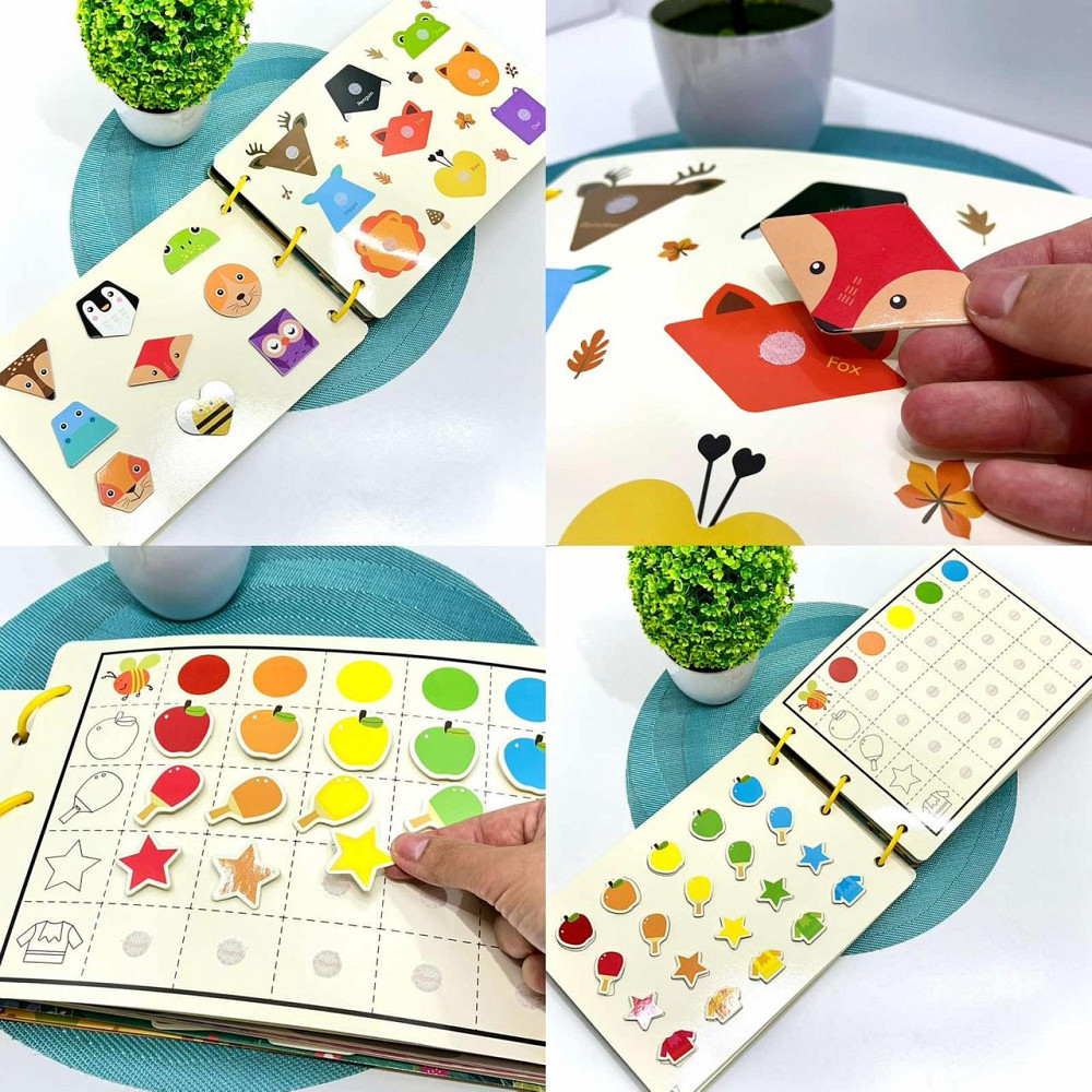 Логічна бізі-книга на липучках для малюків 30 сторінок із завданнями (C 65416) Чернигов - изображение 4