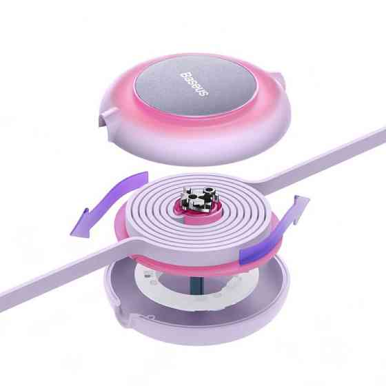 Кабель Baseus Bright Mirror 2 Series Retractable 3-in-1 Fast Charging  Data Cable USB to M+L+C 3.5A 1.1m Purple Київ