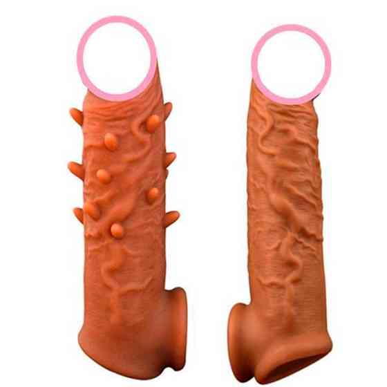 Насадка на пенис с фиксацией мошонки 