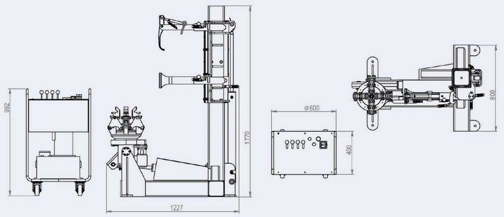 Шиномонтажный стенд для грузовых автомобилей (захват диска 17.5/19.5/22.5
