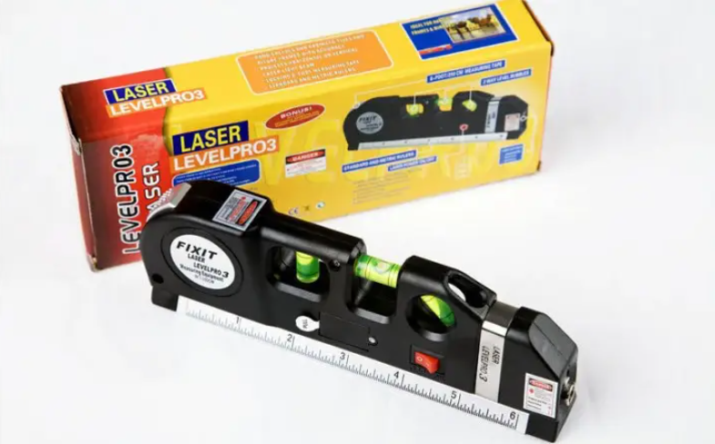 Лазерний рівень із вбудованою рулеткою FIXIT Laser Level Pro 3 4в1 рулетка лінійка 13793 Одеса - фото 1