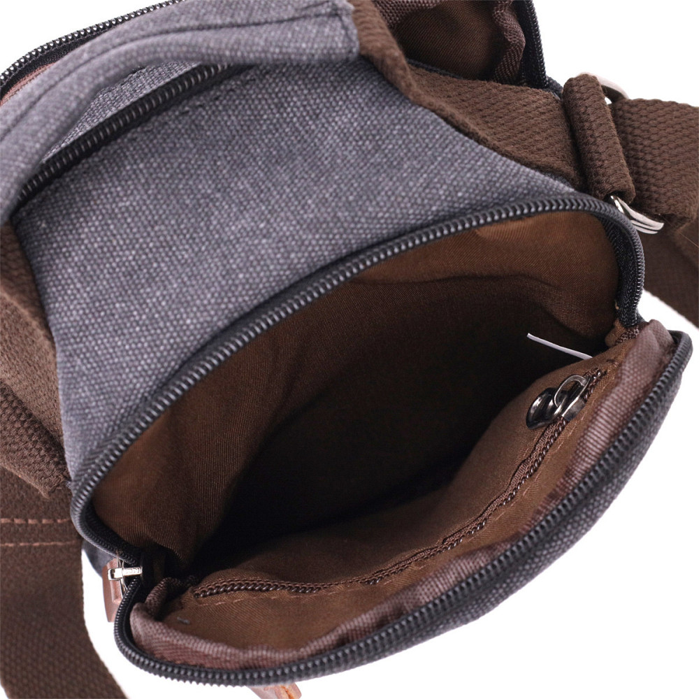 Компактная мужская сумка из плотного текстиля Vintage 22218 Черный Киев - изображение 7