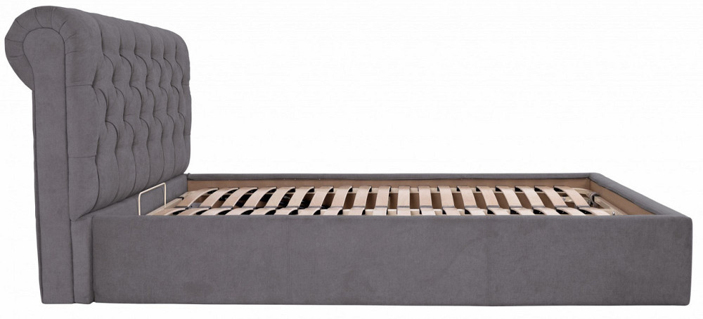 Ліжко London VIP 140 х 200 см Місті Dark Grey З додатковою металевою цільнозварною рамою Темно-сірий Дніпро - фото 14