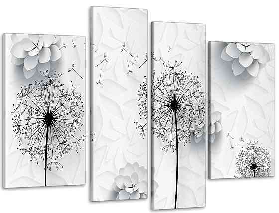 Модульная картина Абстракция Цветы Art-56_4 105x150 см Киев