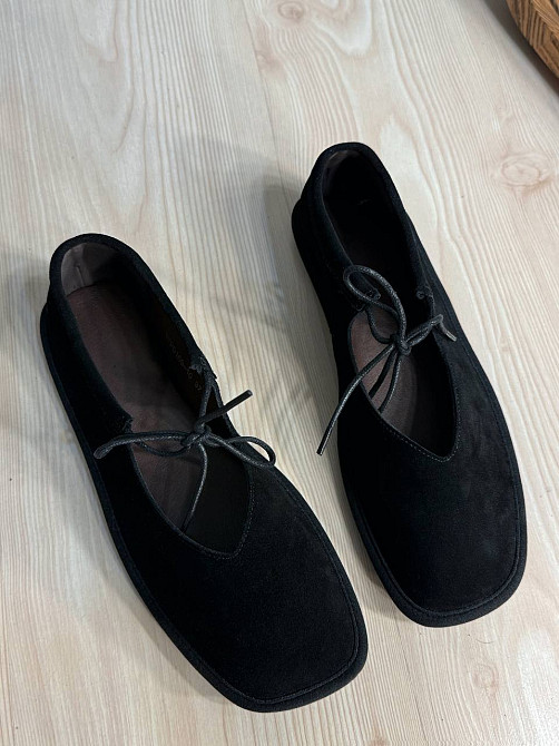 Балетки женские Meideli 0109-10 Mary Jane со шнурком натуральная замша черные, 39, 25 см Киев - изображение 6
