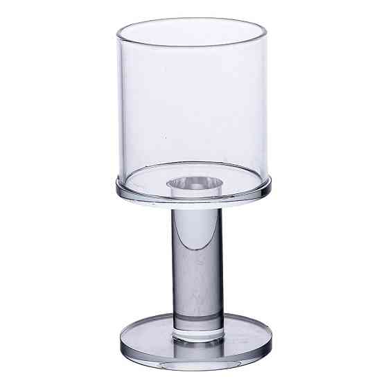 Підсвічник скляний на ніжці 6×12.5 см підсвічник келих декоративний прозорий HP-4-37S Київ