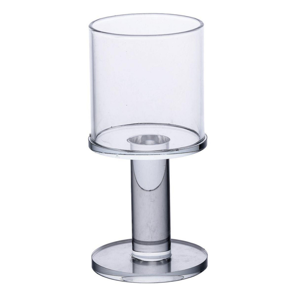 Підсвічник скляний на ніжці 6×12.5 см підсвічник келих декоративний прозорий HP-4-37S Київ - фото 1