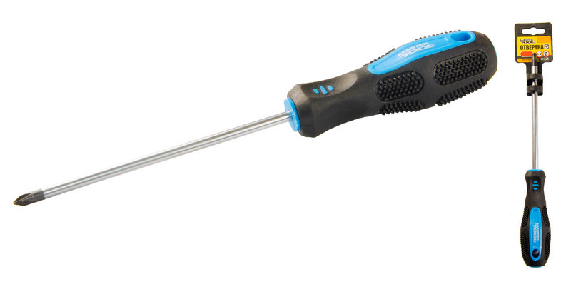 Викрутка хрестова магнітна MASTERTOOL PH1х125 мм ручка з TPR покриттям 48-5112 Коломыя - изображение 1