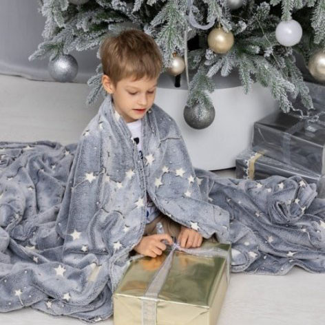М'яка ковдра що світиться для сну Blanket kids Magic Star 150х100 см, Ковдра KE-361 що світиться Київ - фото 9